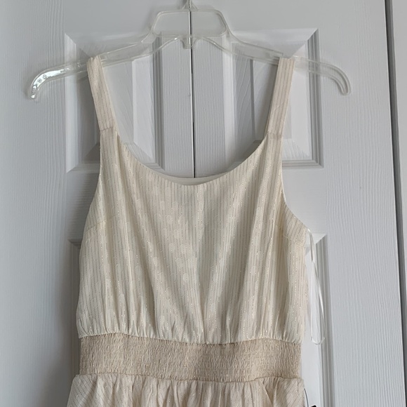 EXPRESS IVORY/ GOLD SLEEVELESS DRESS Size S - Picture 6 of 12